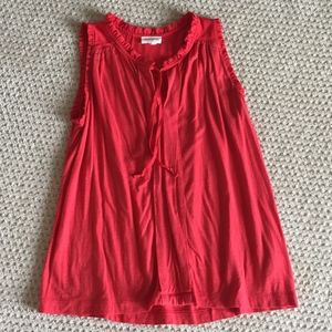Anthropologie Red Blouse